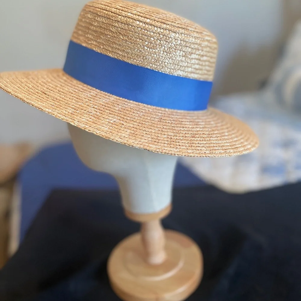 Vineyard Vine Headwear Wide Brim Straw Boater NWT - Picture 3 of 5
